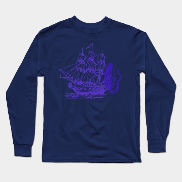 Pirates with snake ghost - blue Long Sleeve T-Shirt by Art_One